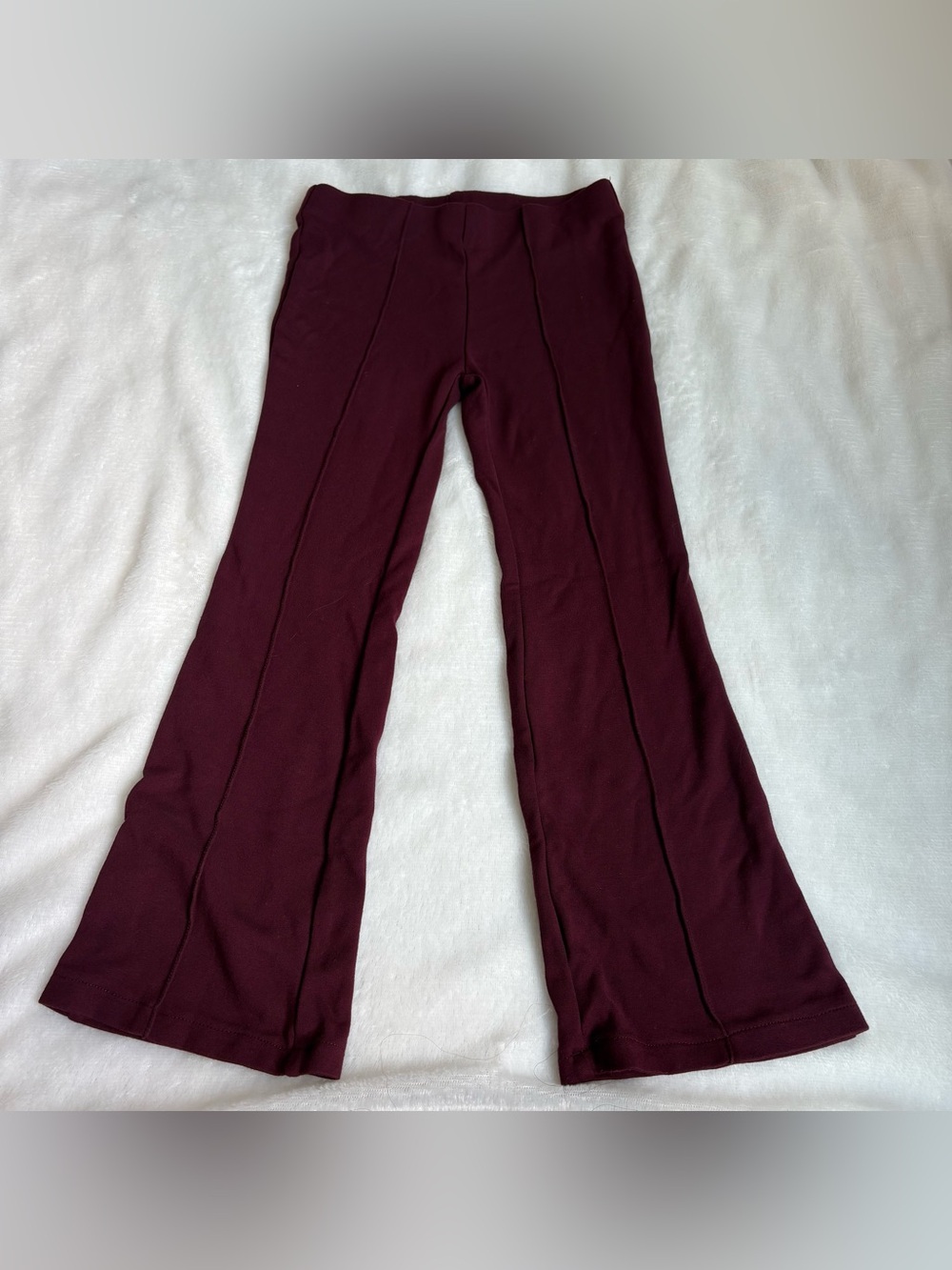 H&M girls Flared Ponte Pants in Burgundy